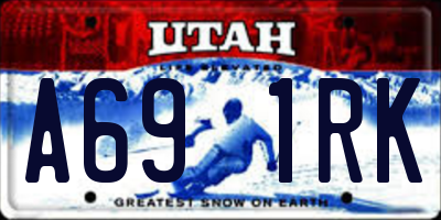 UT license plate A691RK
