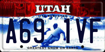 UT license plate A691VF