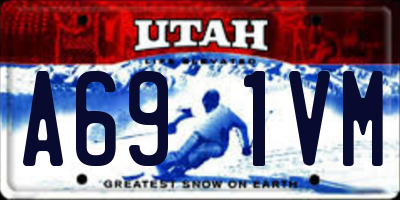 UT license plate A691VM