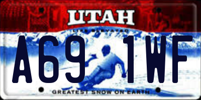 UT license plate A691WF