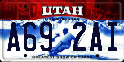 UT license plate A692AI