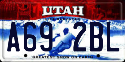 UT license plate A692BL