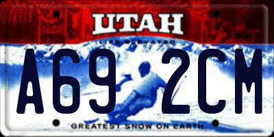 UT license plate A692CM
