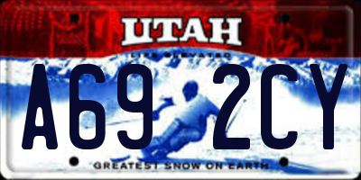 UT license plate A692CY