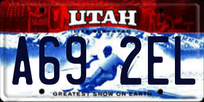 UT license plate A692EL
