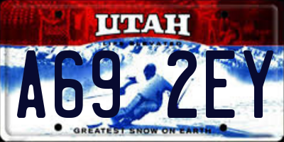 UT license plate A692EY
