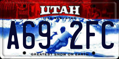 UT license plate A692FC
