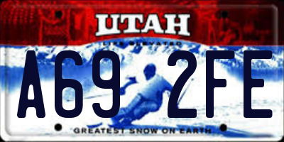 UT license plate A692FE