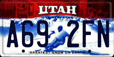 UT license plate A692FN
