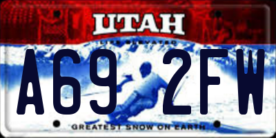 UT license plate A692FW