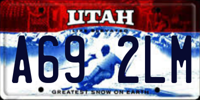 UT license plate A692LM
