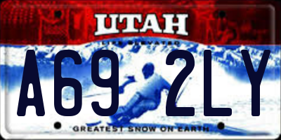 UT license plate A692LY
