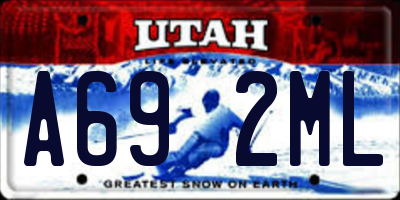 UT license plate A692ML