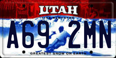 UT license plate A692MN