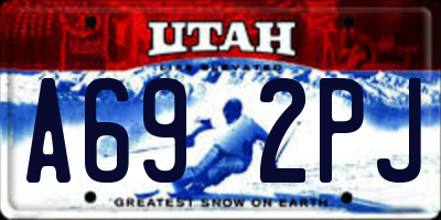 UT license plate A692PJ