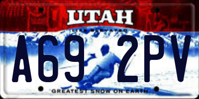 UT license plate A692PV