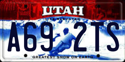 UT license plate A692TS