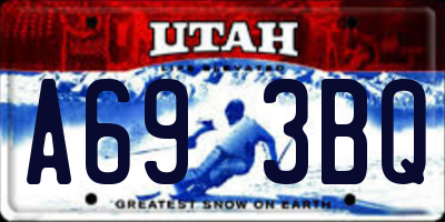 UT license plate A693BQ