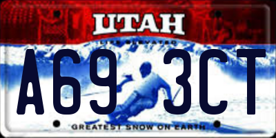 UT license plate A693CT