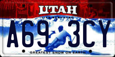 UT license plate A693CY