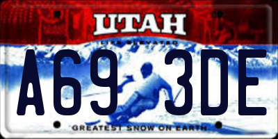 UT license plate A693DE