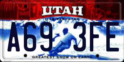 UT license plate A693FE