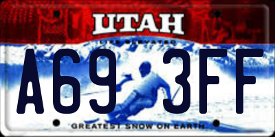 UT license plate A693FF