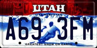UT license plate A693FM