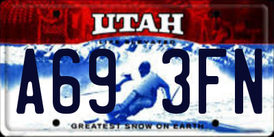 UT license plate A693FN