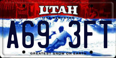 UT license plate A693FT