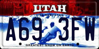 UT license plate A693FW