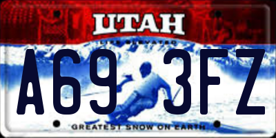 UT license plate A693FZ