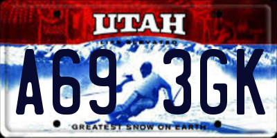 UT license plate A693GK