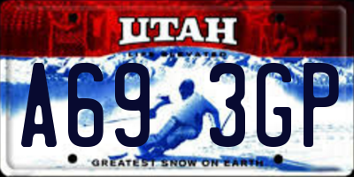 UT license plate A693GP