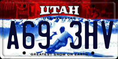 UT license plate A693HV