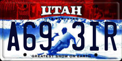 UT license plate A693IR
