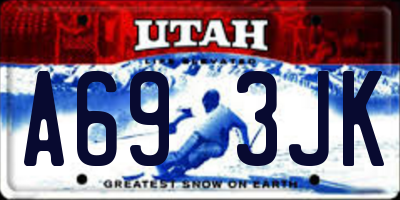 UT license plate A693JK