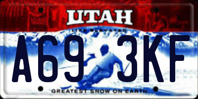 UT license plate A693KF