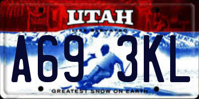 UT license plate A693KL