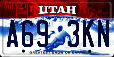 UT license plate A693KN