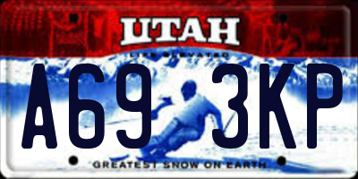 UT license plate A693KP