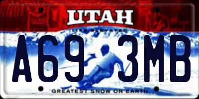 UT license plate A693MB