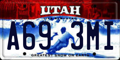 UT license plate A693MI