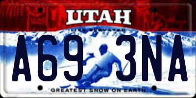 UT license plate A693NA