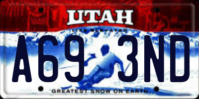 UT license plate A693ND