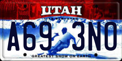 UT license plate A693NO