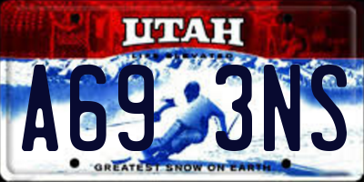 UT license plate A693NS