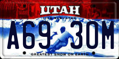 UT license plate A693OM