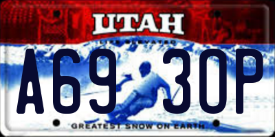 UT license plate A693OP