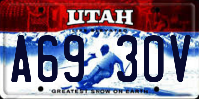 UT license plate A693OV
